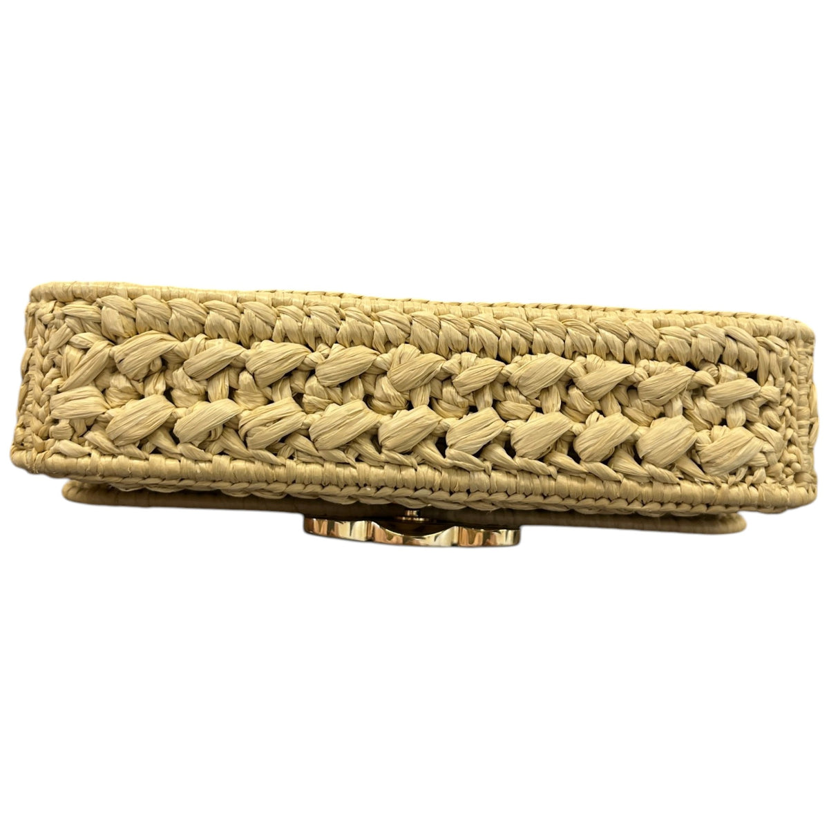 Women's Calude Raffia Effect Shoulder Clutch Beige - Photo 10