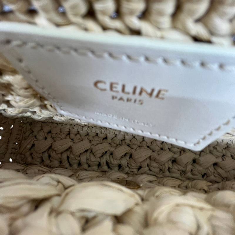 Women's Calude Raffia Effect Shoulder Clutch Beige