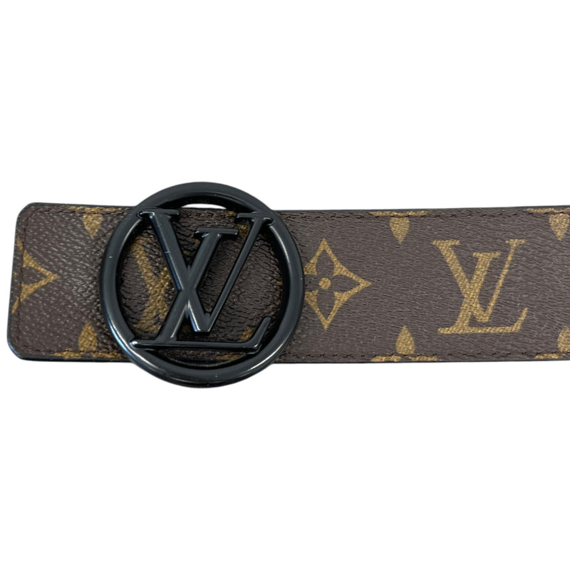 Men's Lv Circle Reversible Belt Brown Size Waist 34"