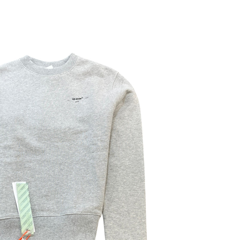 Men's Logo Print Sweatshirt Grey Size XS