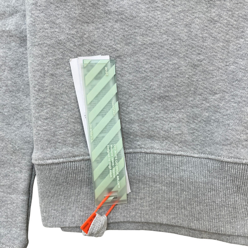 Men's Logo Print Sweatshirt Grey Size XS