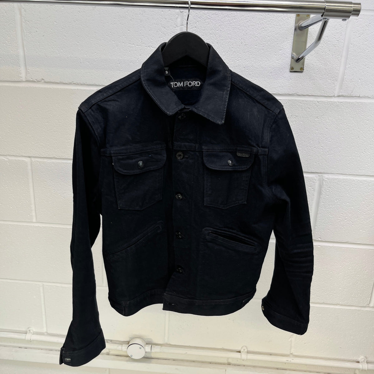 Men's Trucker Jacket Black Size S - Photo 9