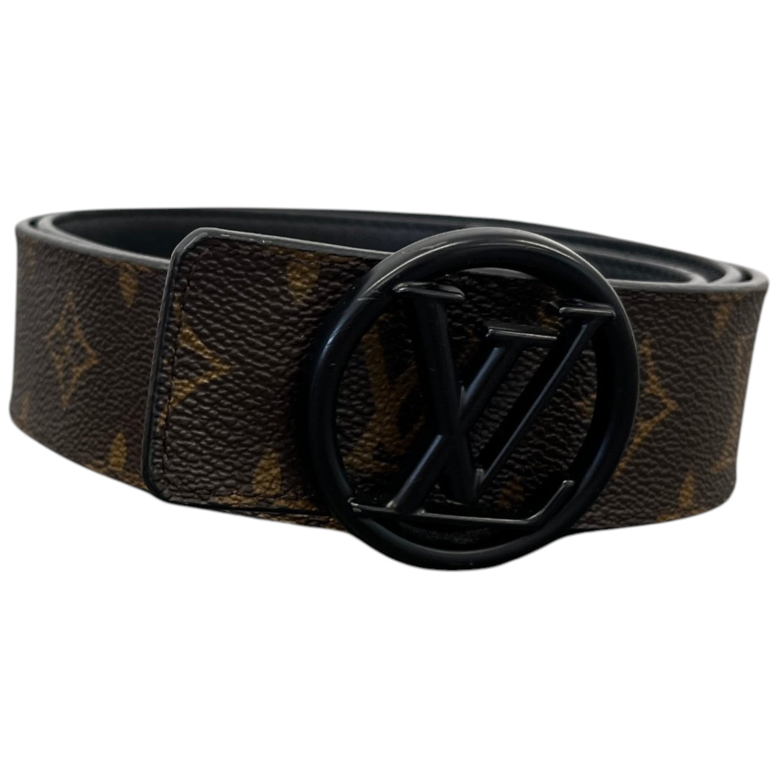 Men's Lv Circle Reversible Belt Brown Size Waist 34" - Photo 5