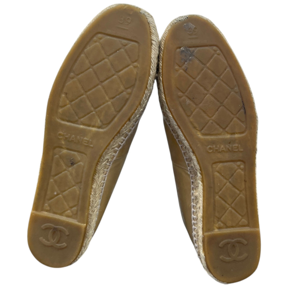 Women's CC Logo Espadrilles Beige Size UK 6 / EU 39 - Photo 11