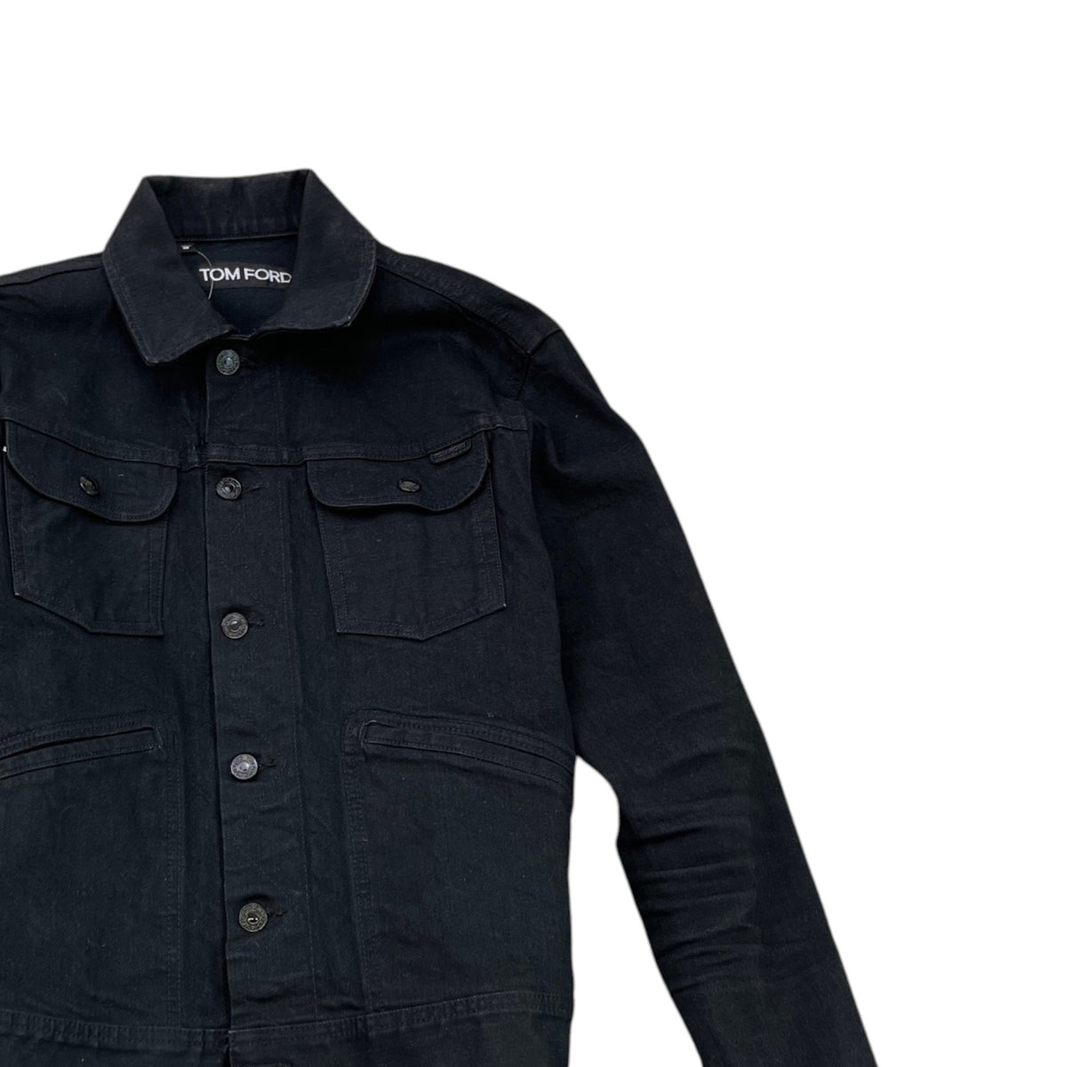 Men's Trucker Jacket Black Size S - Photo 3