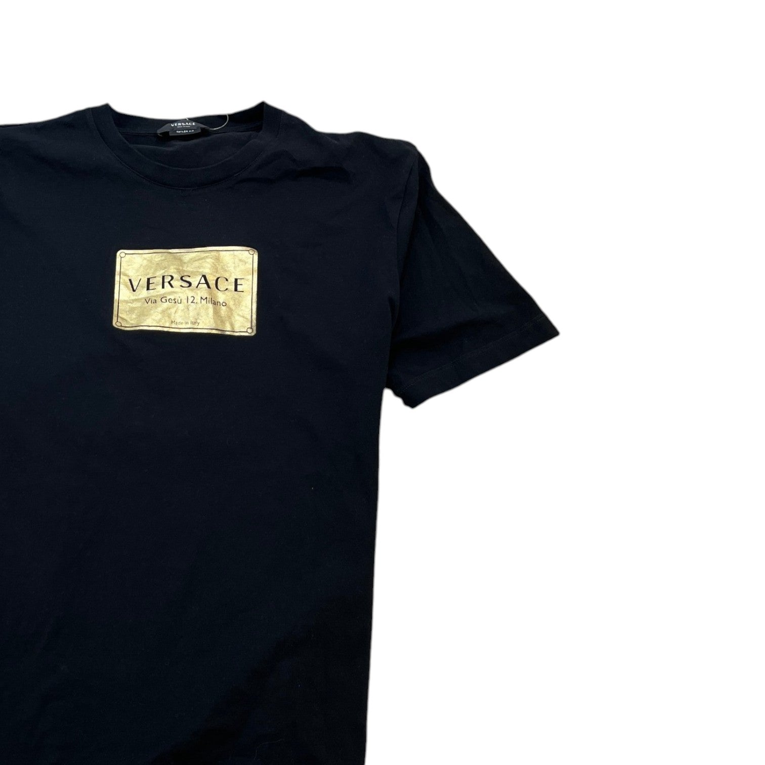 Men's Via Gesù Plaque Print T-Shirt Black Size XXL - Photo 3