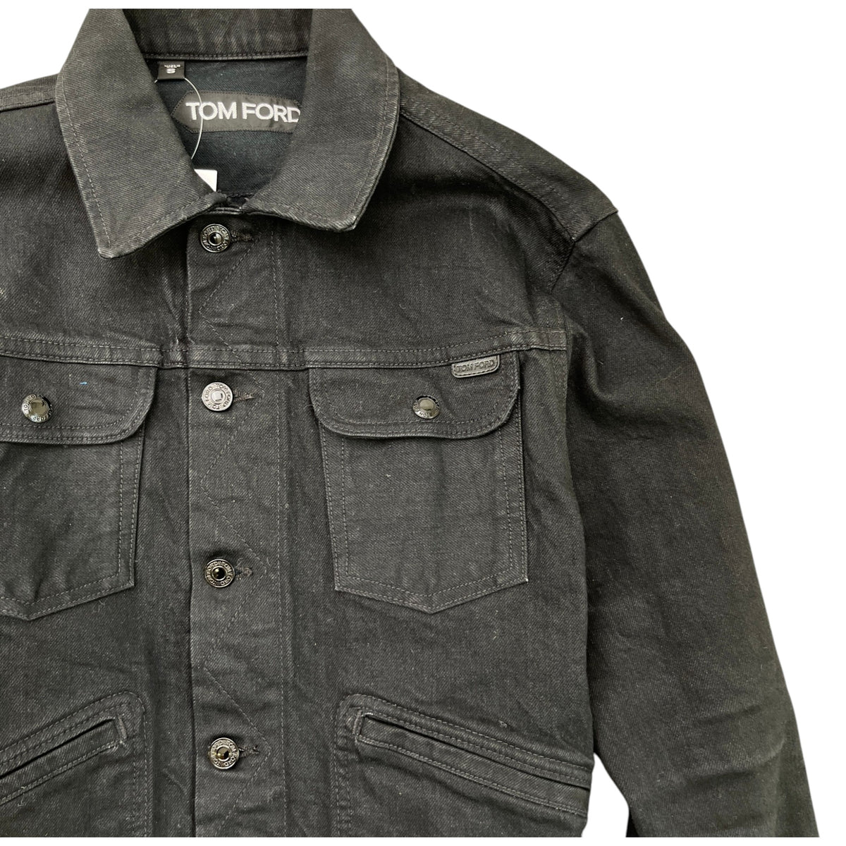Men's Trucker Jacket Black Size S - Photo 5