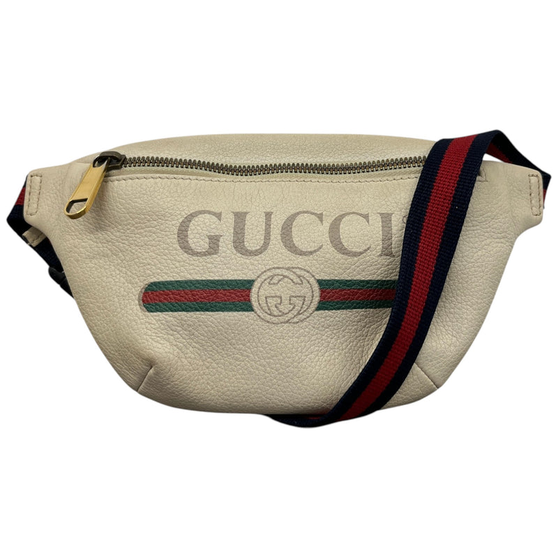 Men's Logo Belt Bag Cream