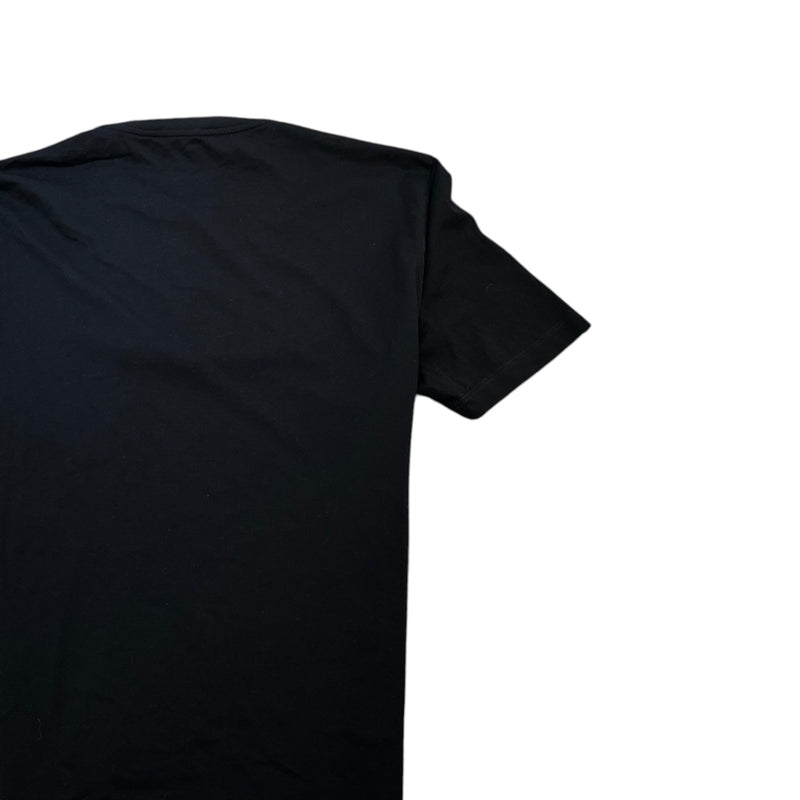 Men's Via Gesù Plaque Print T-Shirt Black Size XXL