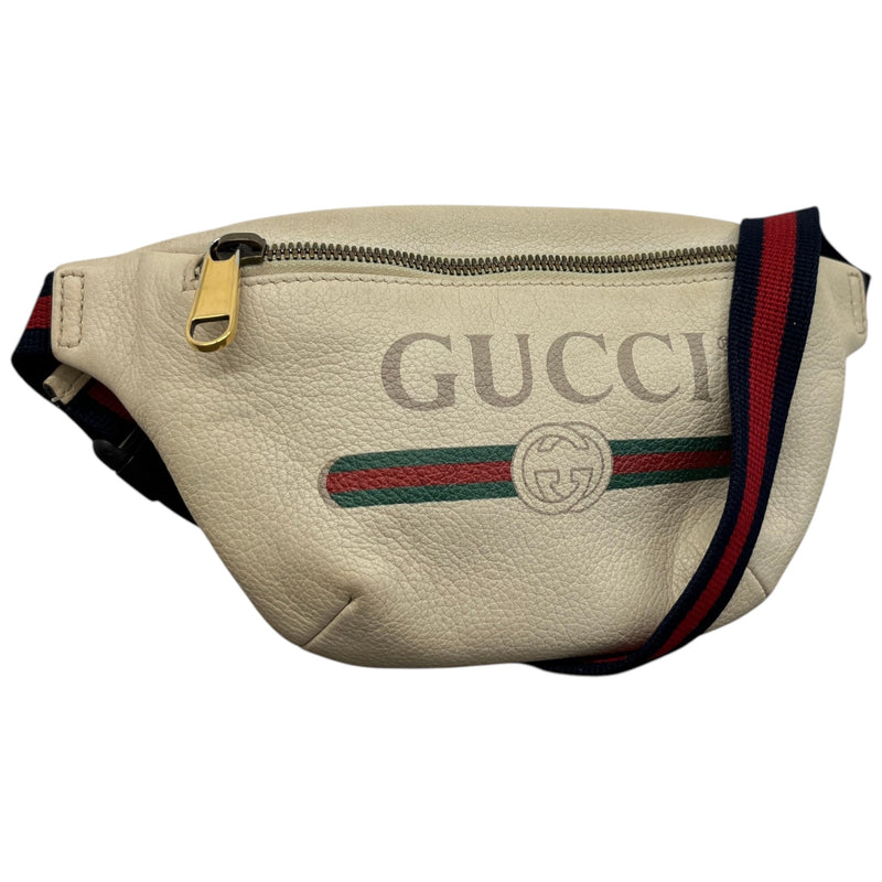 Men's Logo Belt Bag Cream