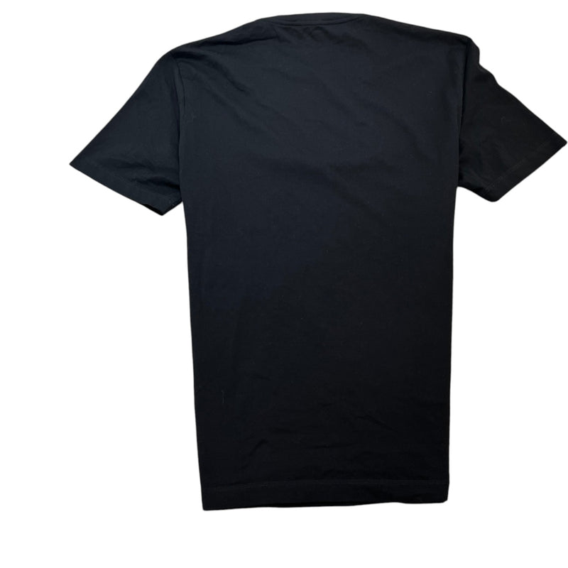 Men's Via Gesù Plaque Print T-Shirt Black Size XXL