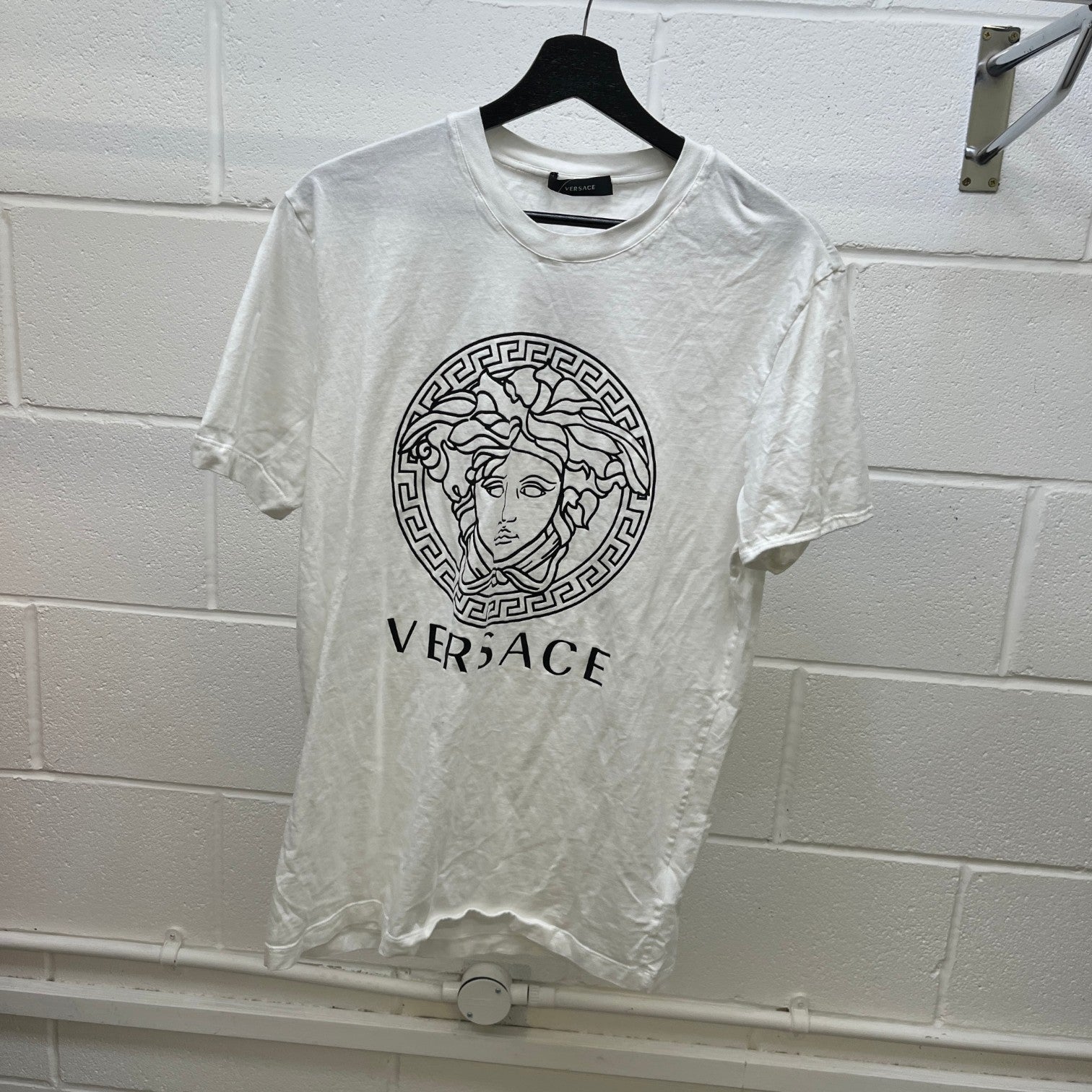 Men's Logo Print T-Shirt White Size XL - Photo 8