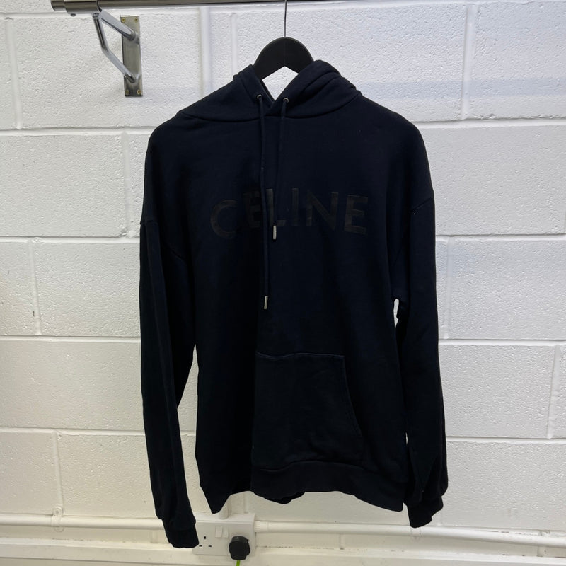 Men's Logo Print Hoodie Black Size L