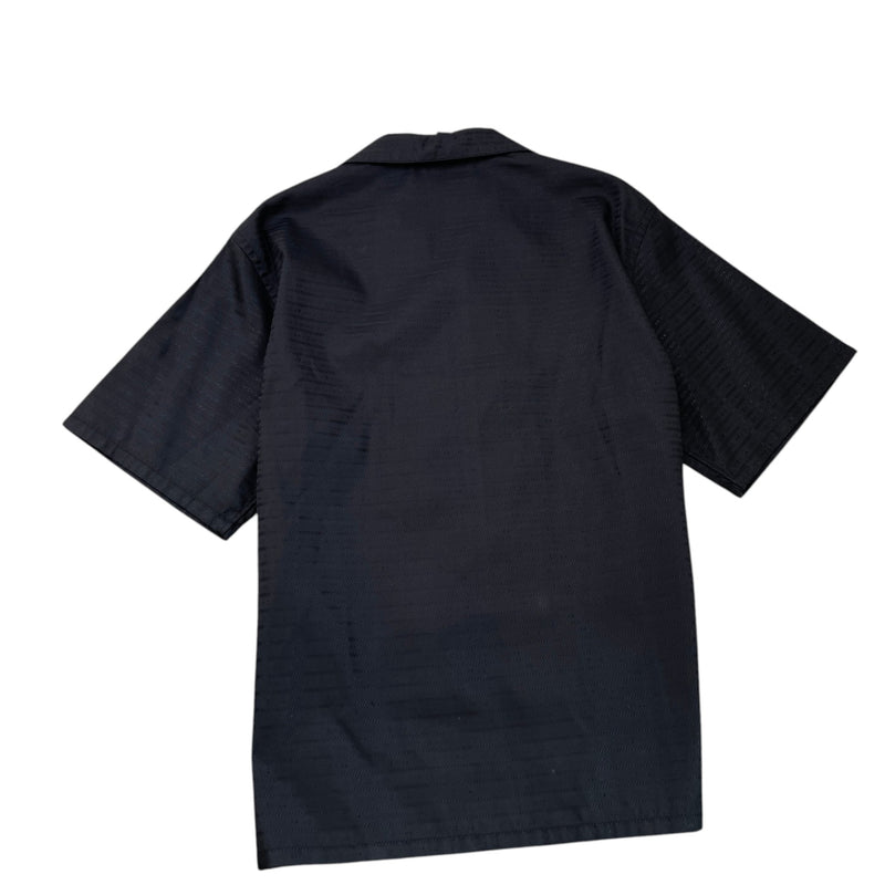 Men's Re Nylon Plaque Logo Shirt Black Size L