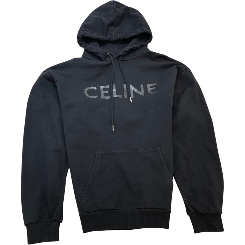 Men's Logo Print Hoodie Black Size L