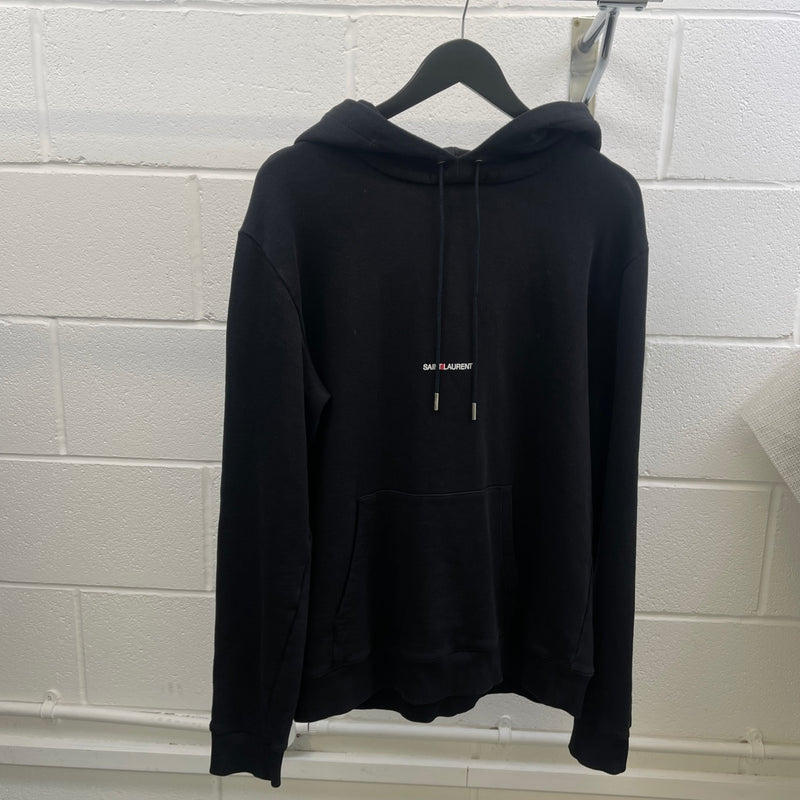 Men's Embroidered Logo Hoodie Black Size XXL