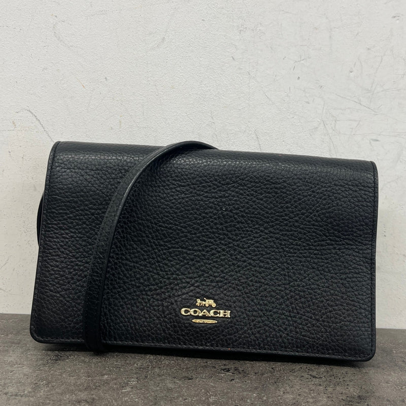 Women's Anna Foldover Crossbody Bag Black