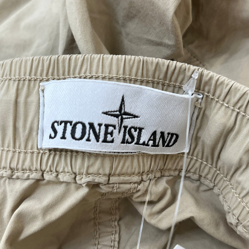 Men's Applique Logo Cargos Beige Size Waist 34"