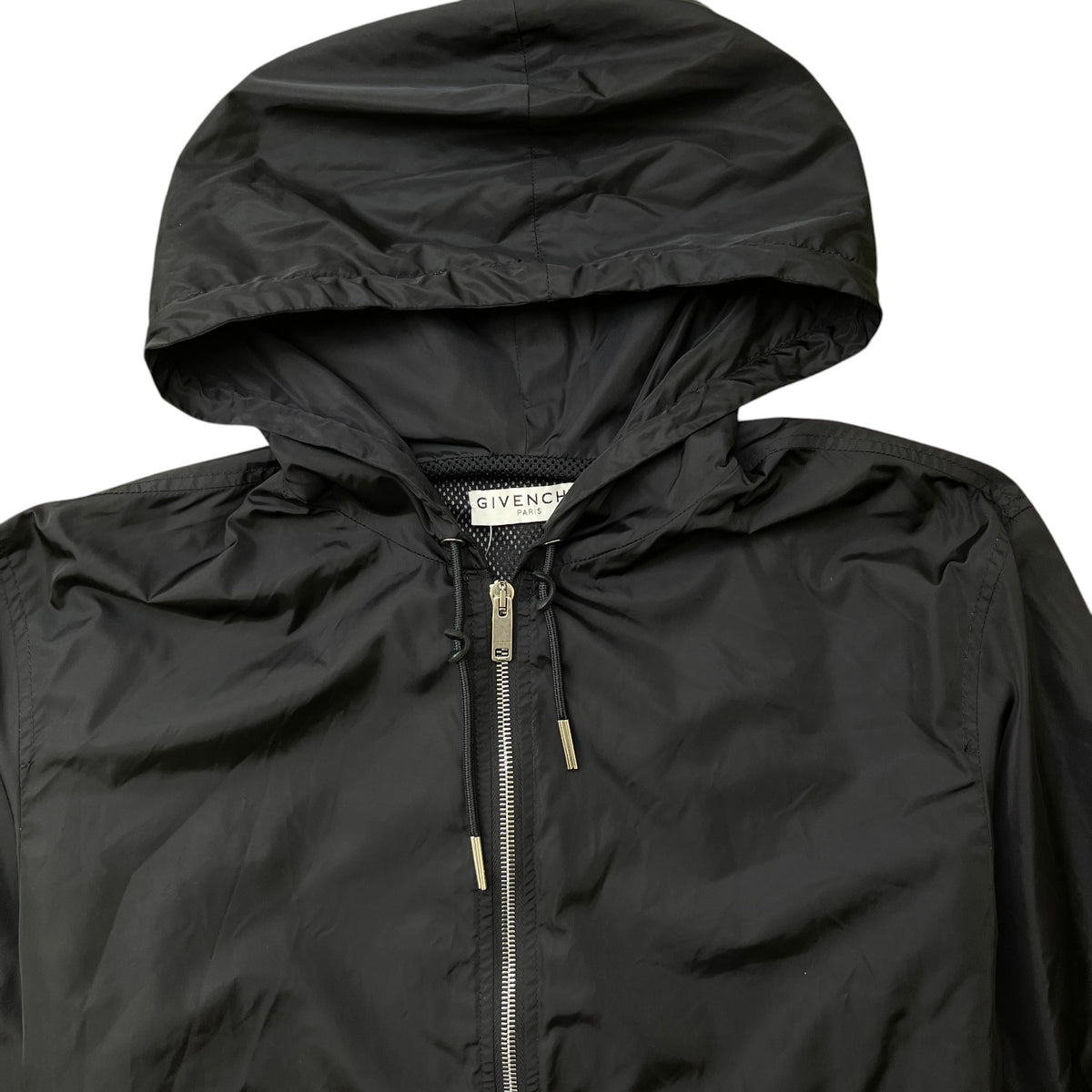 Men's Floral Logo Windbreaker Black Size S - Photo 5