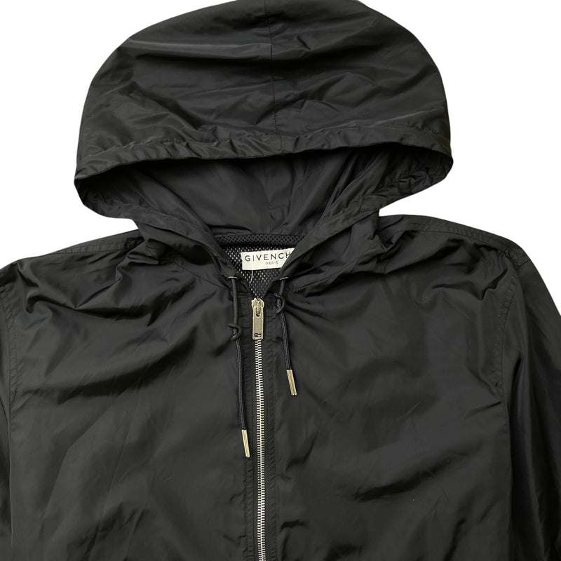 Men's Floral Logo Windbreaker Black Size S