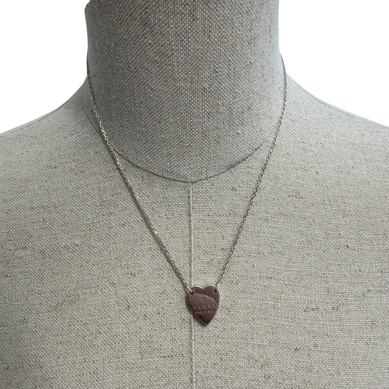 Women's Trademark Heart Necklace Silver