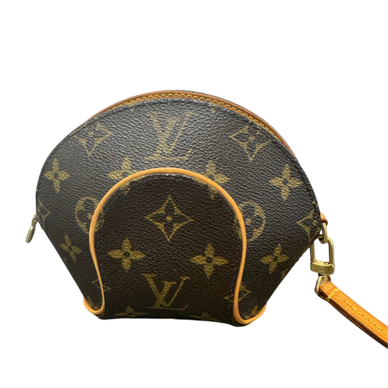 Men's Monogram Mini Ellipse Pouch Brown