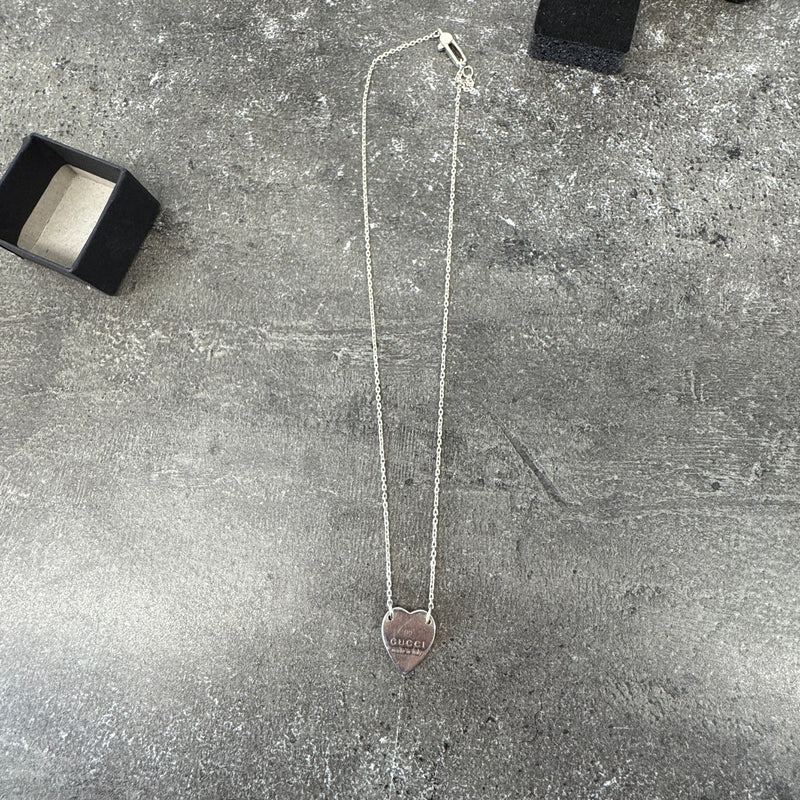 Women's Trademark Heart Necklace Silver