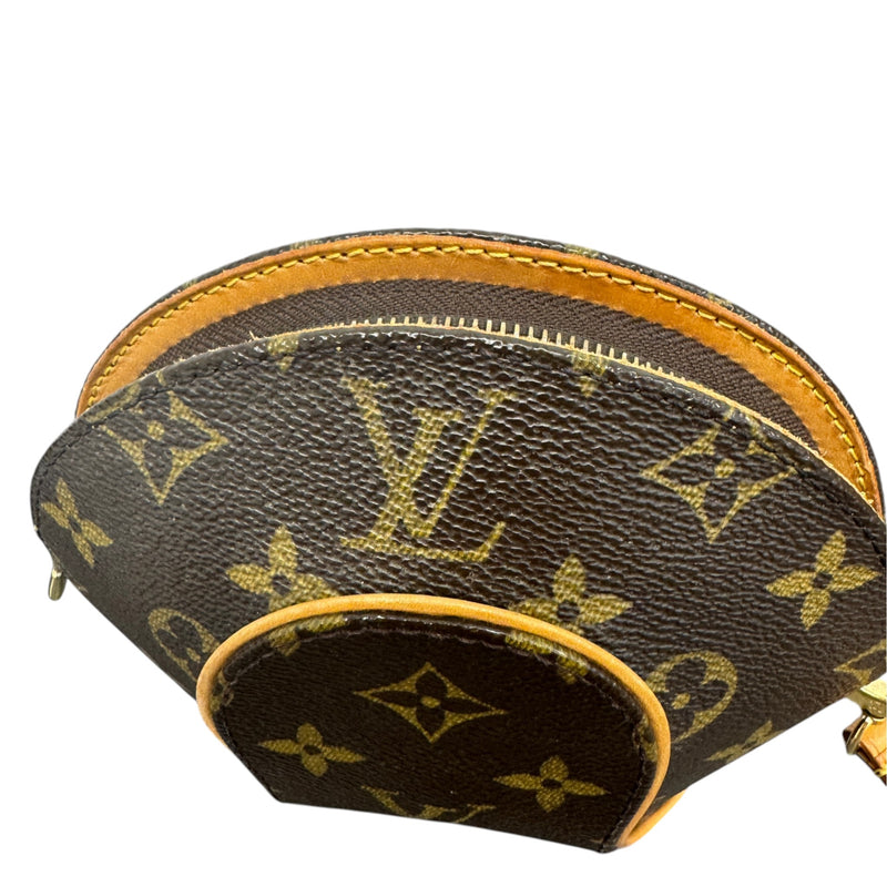 Men's Monogram Mini Ellipse Pouch Brown