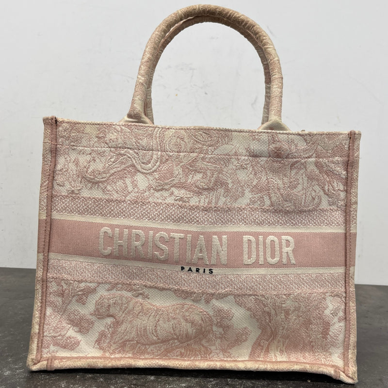 Women's Toile De Jouy Book Tote Handbag Pink