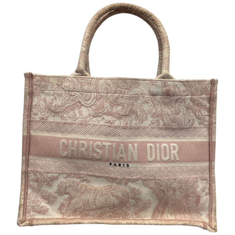 Women's Toile De Jouy Book Tote Handbag Pink