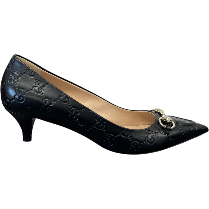 Women's Gg Erin Horsebit Heels Black Size EU 40 / UK 7