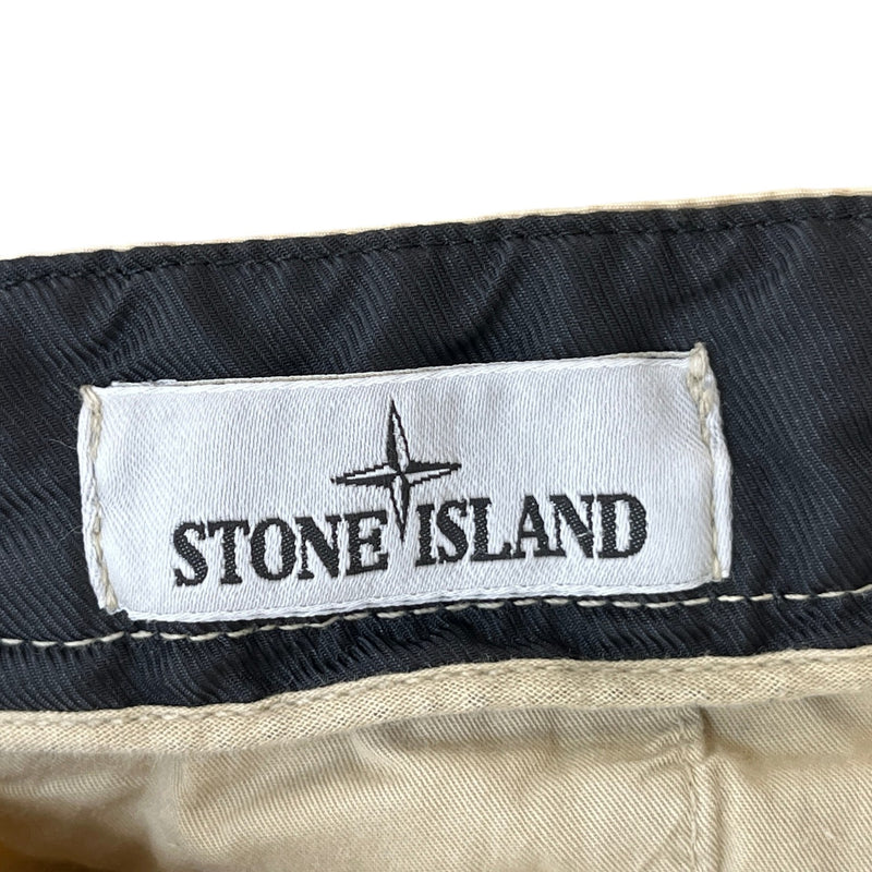 Men's Applique Logo Cargos Beige Size Waist 31"