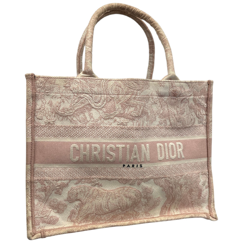 Women's Toile De Jouy Book Tote Handbag Pink