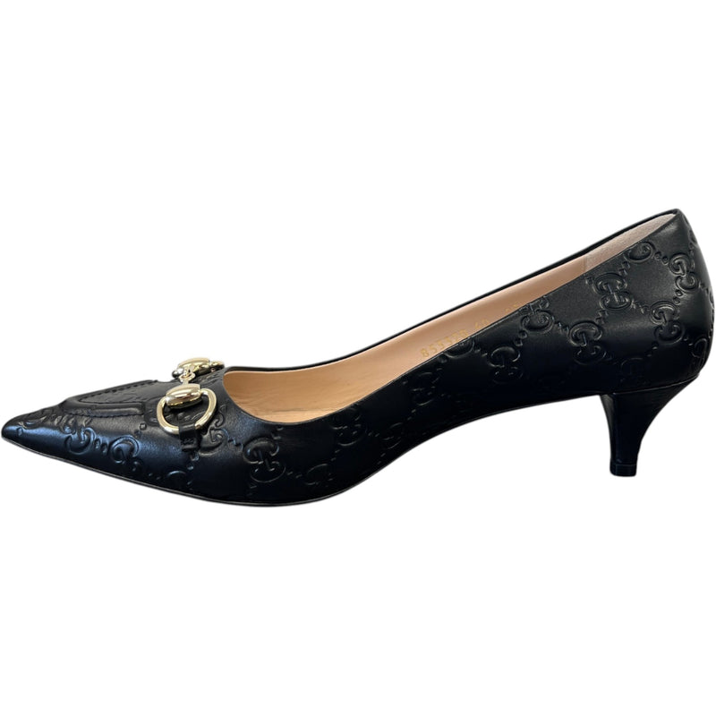Women's Gg Erin Horsebit Heels Black Size EU 40 / UK 7