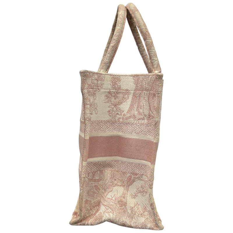 Women's Toile De Jouy Book Tote Handbag Pink