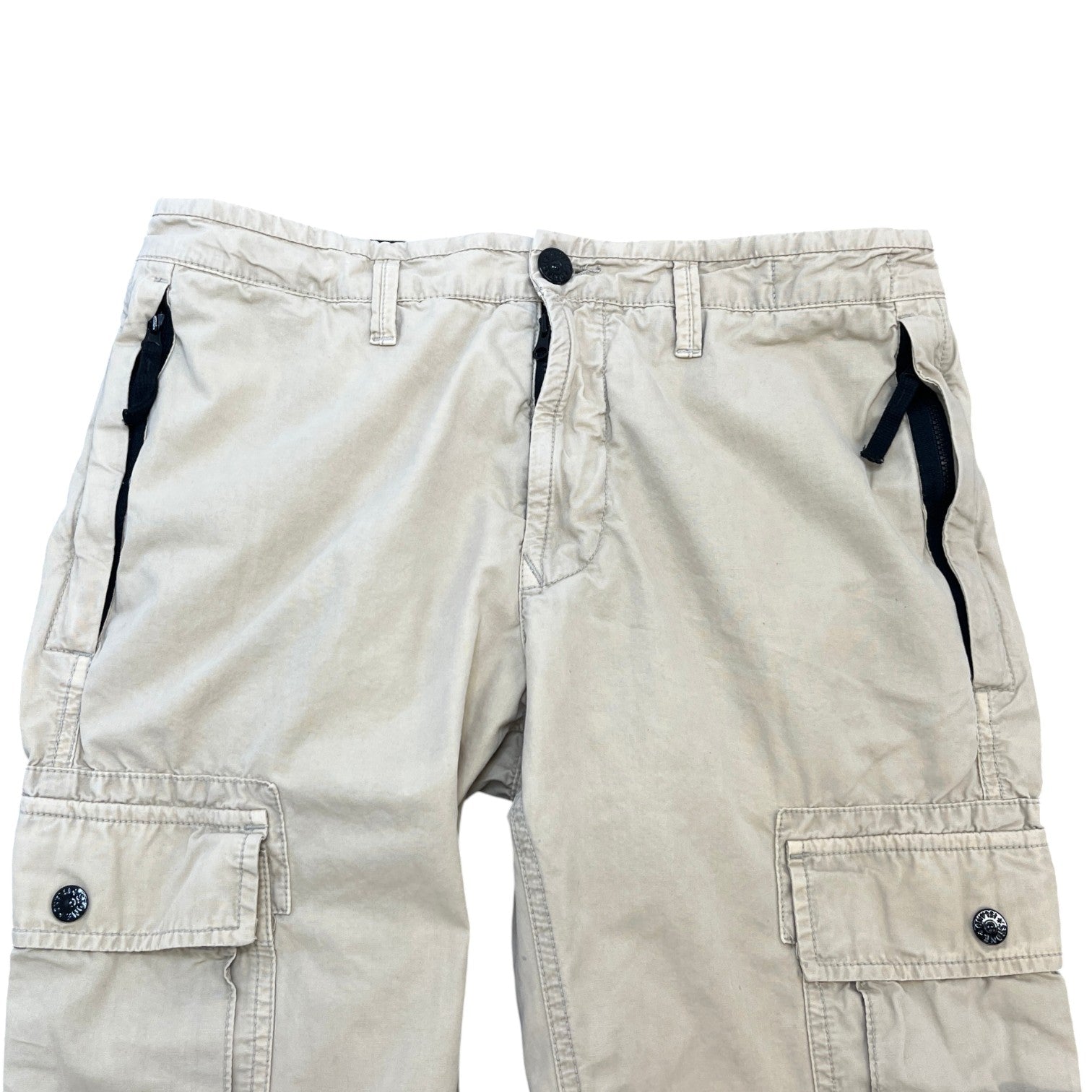 Men's Applique Logo Cargos Beige Size Waist 31" - Photo 5