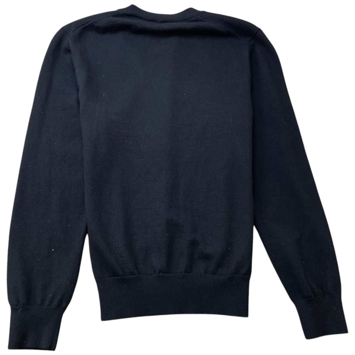 Men's Embroidered Logo Wool Knit Sweatshirt Black Size M - Photo 2