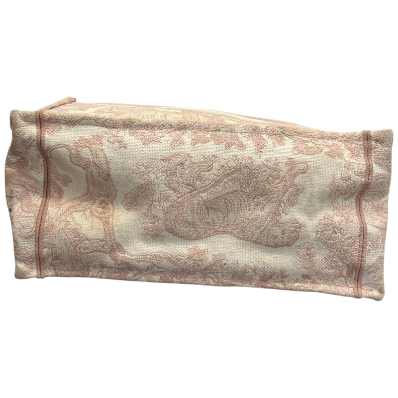 Women's Toile De Jouy Book Tote Handbag Pink