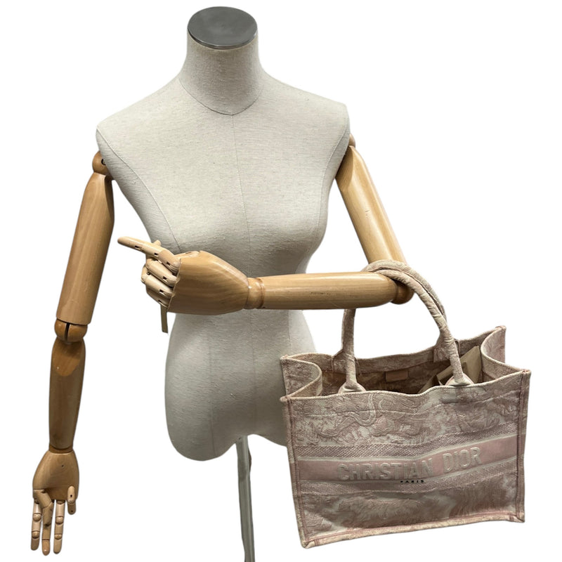 Women's Toile De Jouy Book Tote Handbag Pink