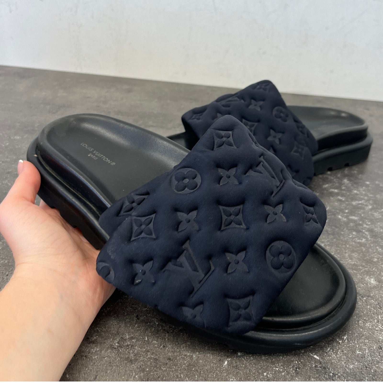 Women's Pool Pillow Comfort Slides Black Size EU 39 / UK 6 - Photo 11