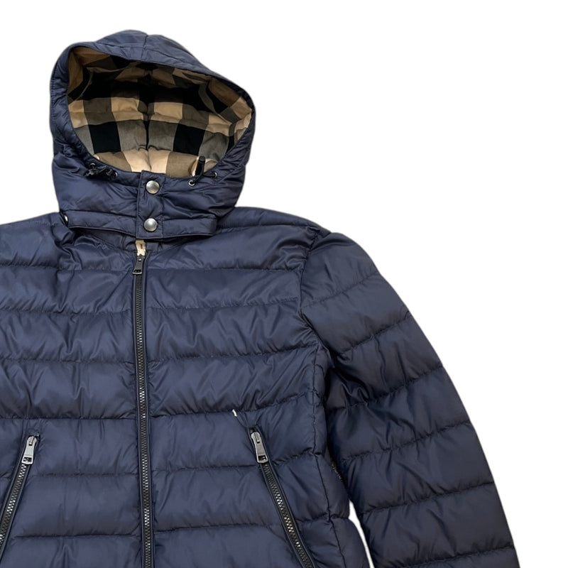 Men's Brit Quilted Down Jacket Navy Size M