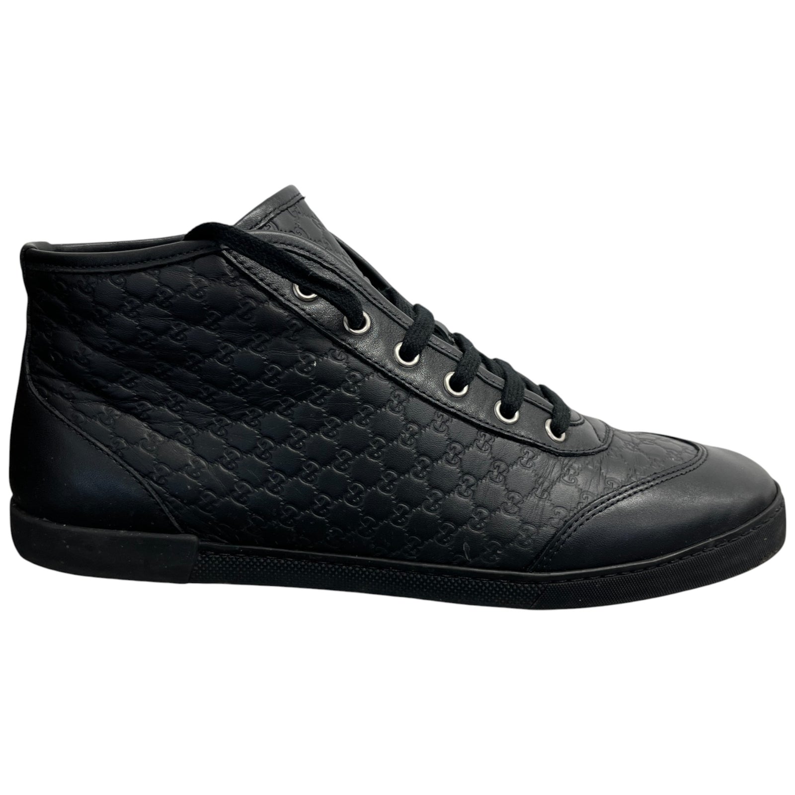 Men's Microguccissima High Trainers Black Size EU 41 / UK 7 - Photo 1