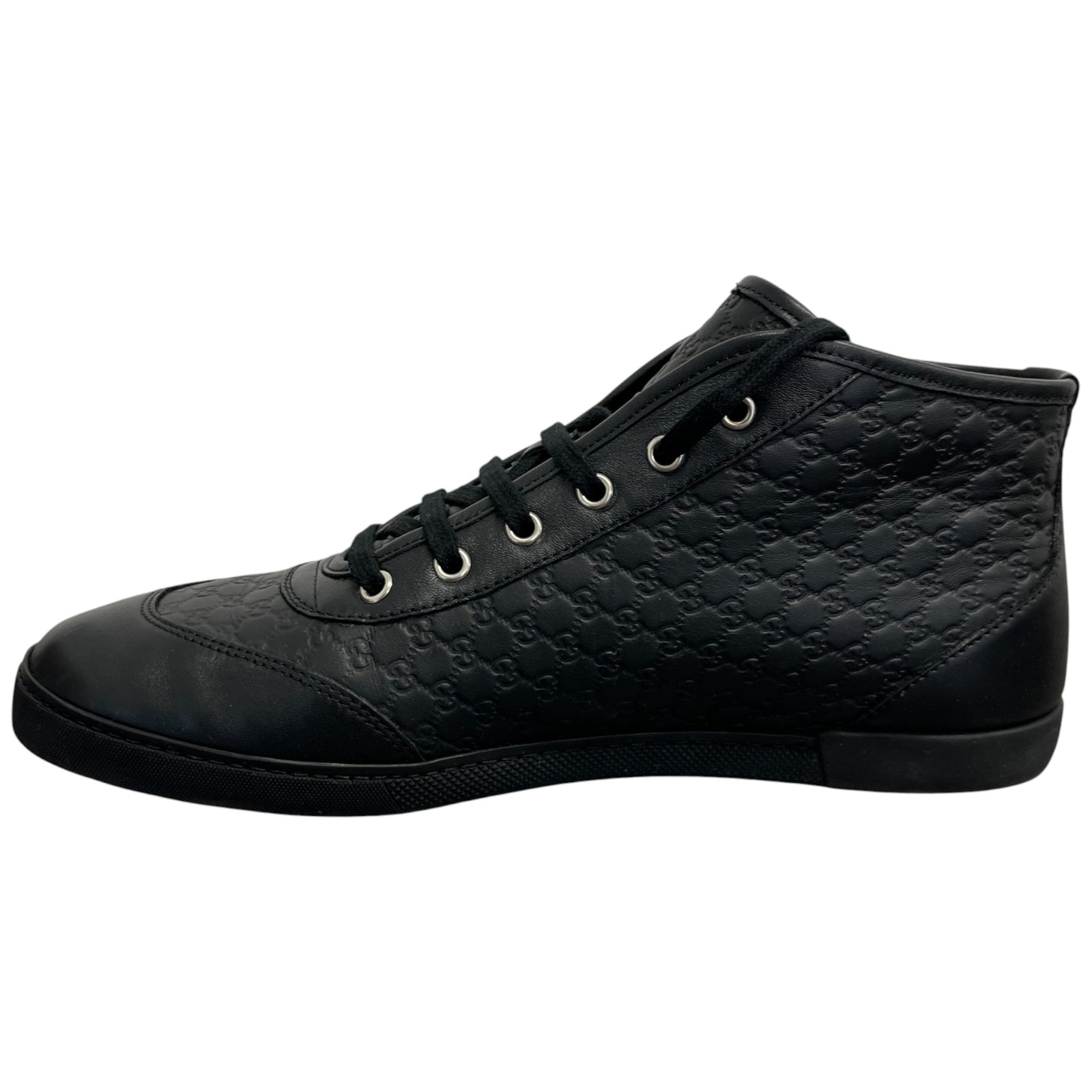 Men's Microguccissima High Trainers Black Size EU 41 / UK 7 - Photo 2