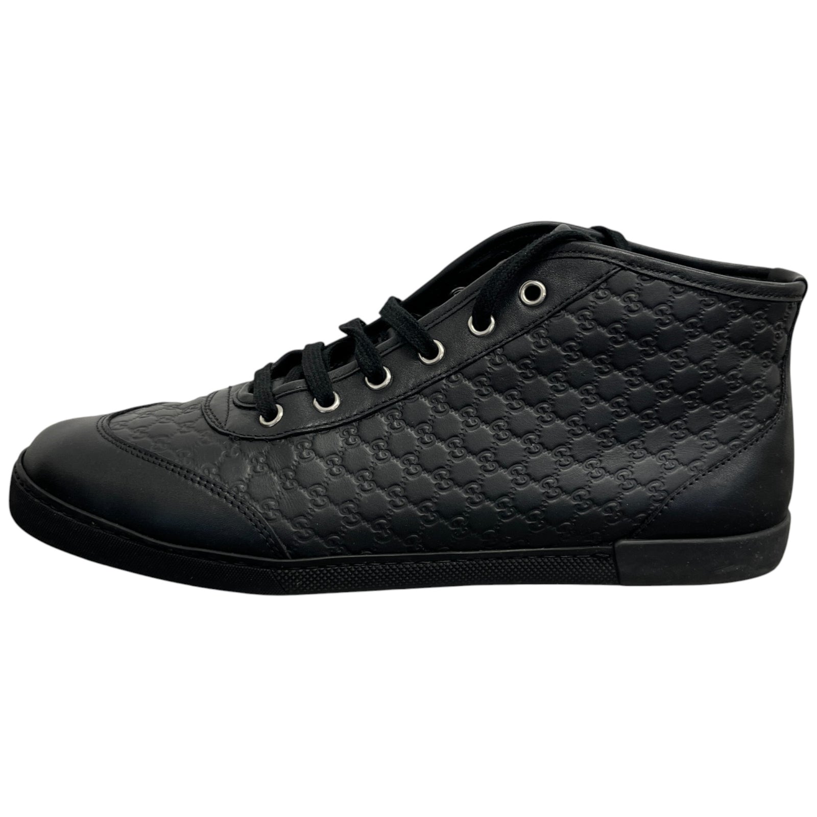Men's Microguccissima High Trainers Black Size EU 41 / UK 7 - Photo 5