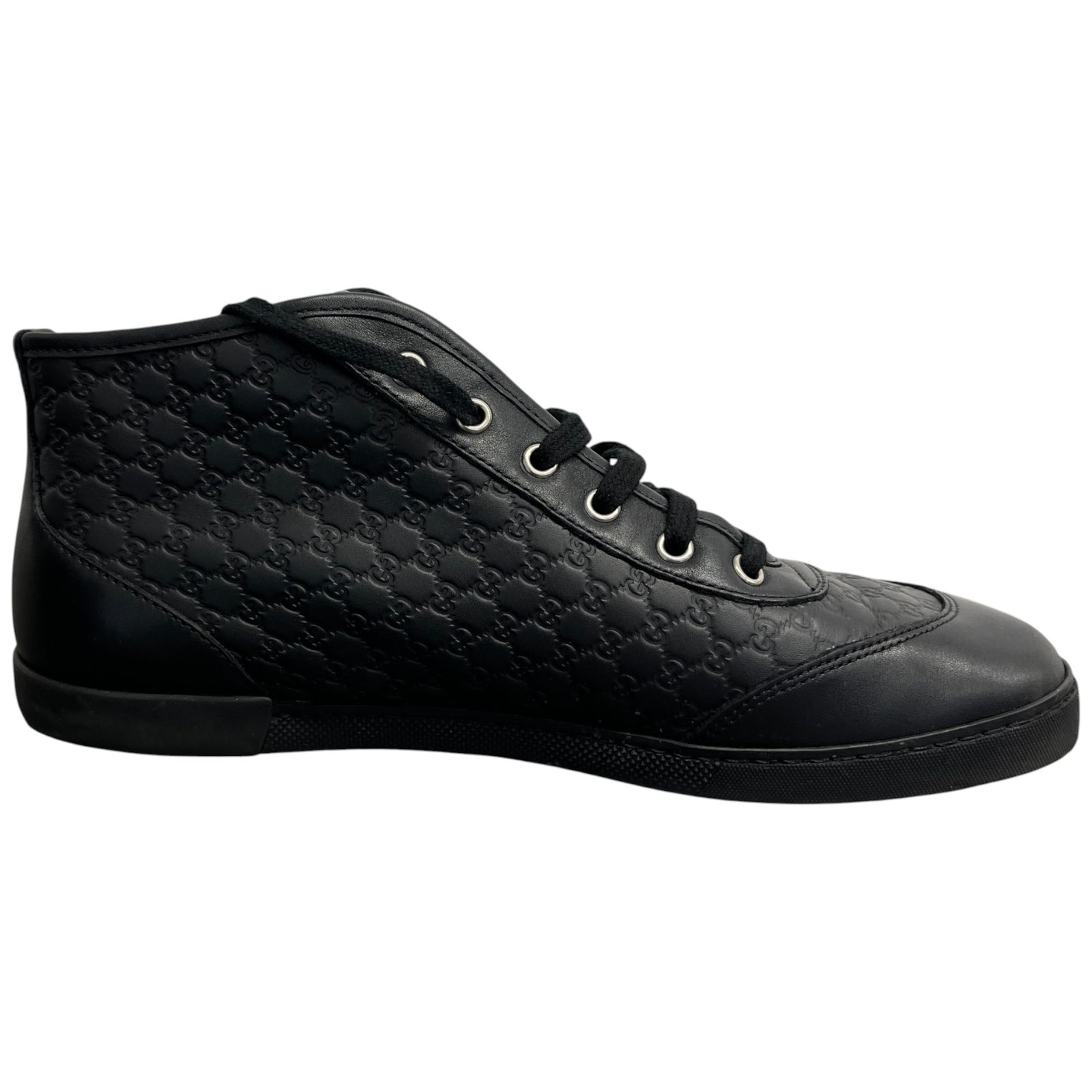 Men's Microguccissima High Trainers Black Size EU 41 / UK 7 - Photo 4