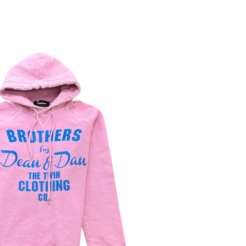 Men's Brothers Graphic Hoodie Pink Size L
