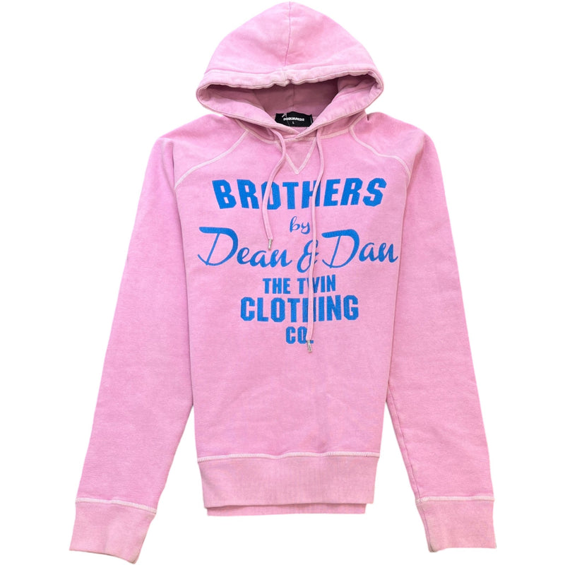 Men's Brothers Graphic Hoodie Pink Size L