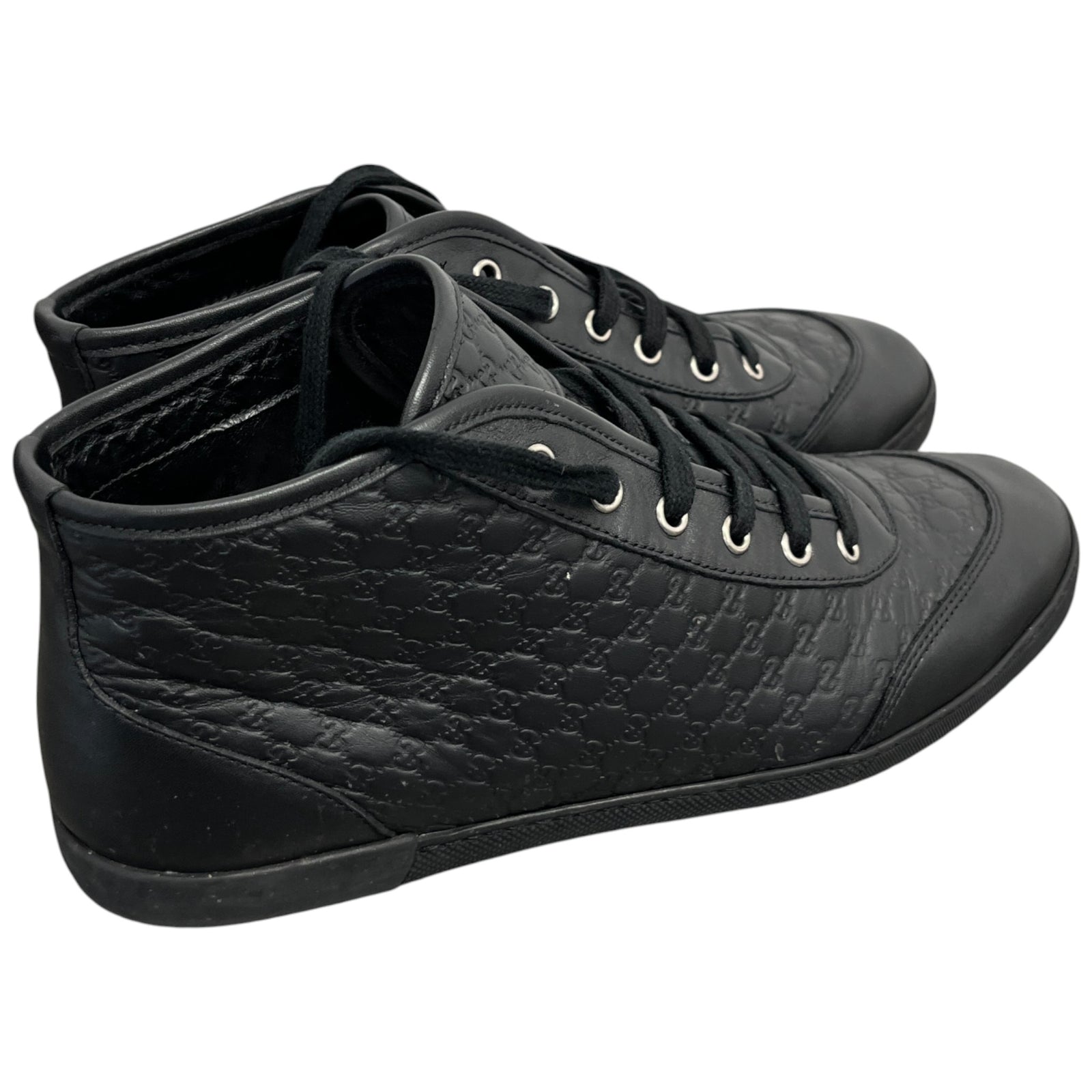 Men's Microguccissima High Trainers Black Size EU 41 / UK 7 - Photo 8