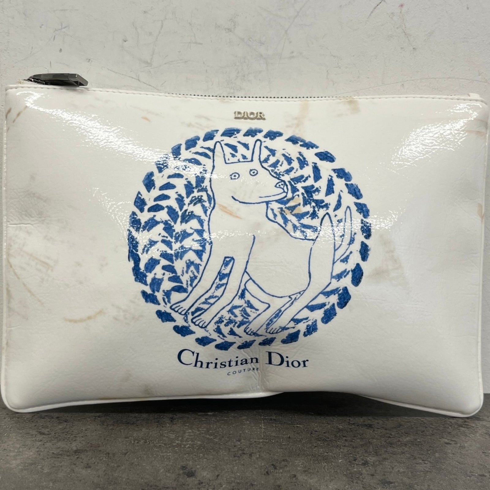 Women's Couture Vinyl Pouch White - Photo 9