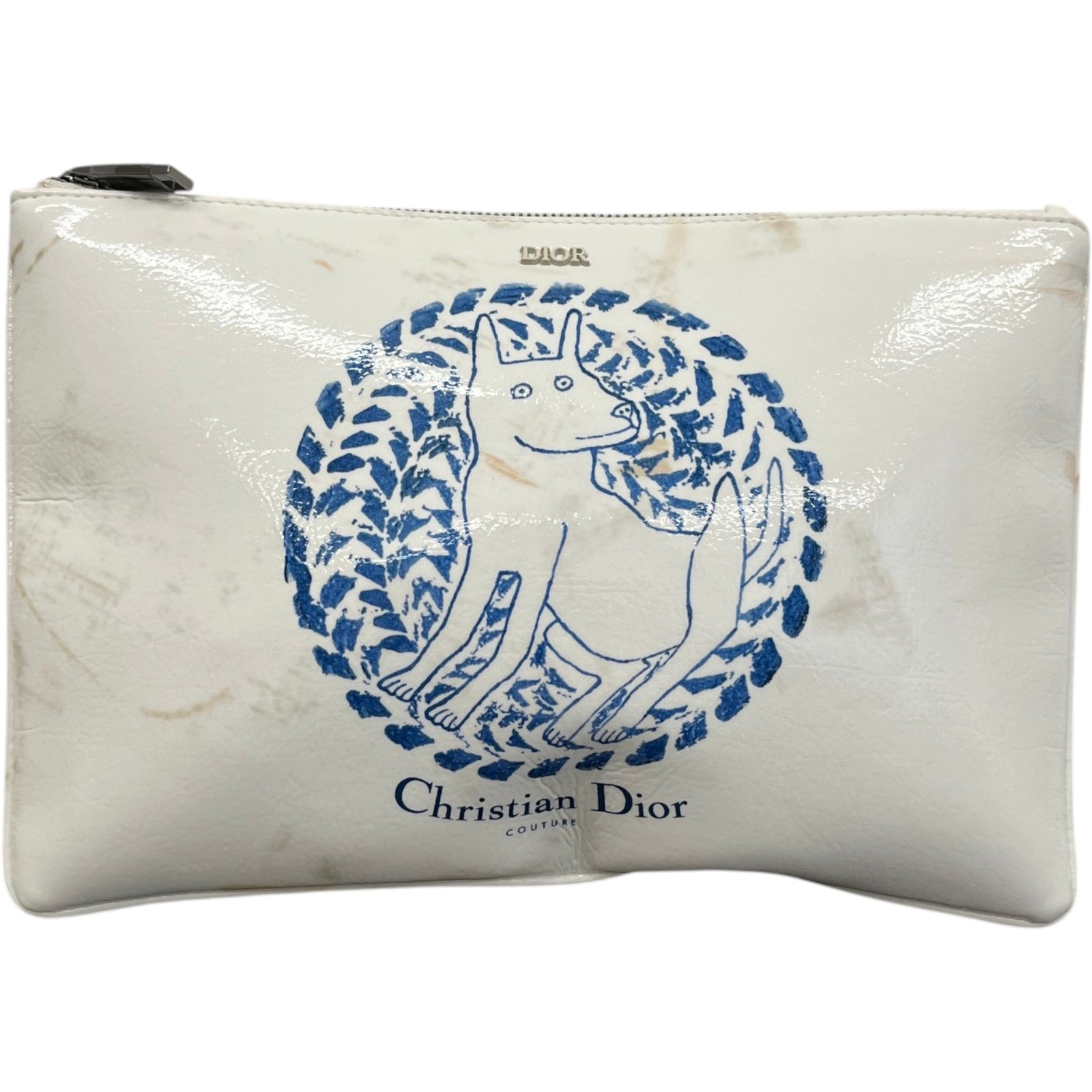 Women's Couture Vinyl Pouch White - Photo 1